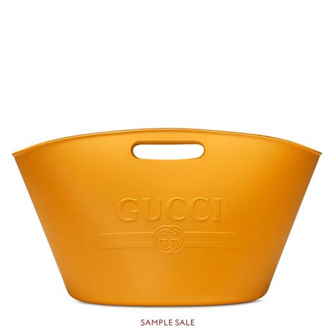 gucci jersey yellow mens bag|Gucci yellow rubber tote.